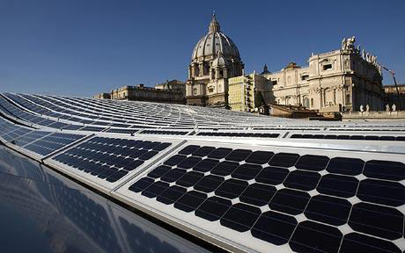 solar panels at the Vatican