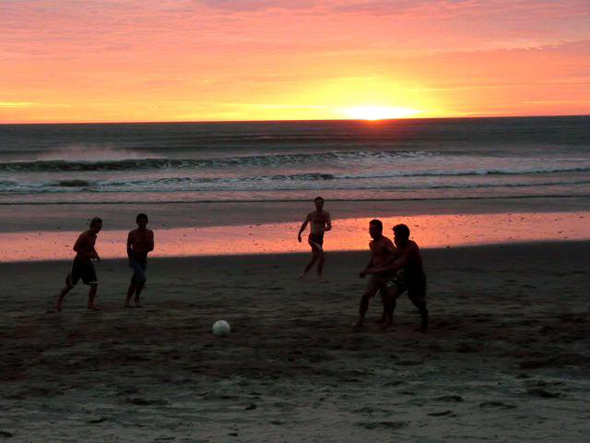 soccer on the beach