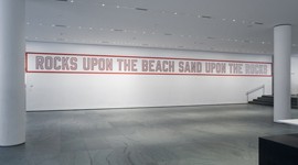 Lawrence Weiner, Rocks Upon the Beach Sand Upon the Rocks 